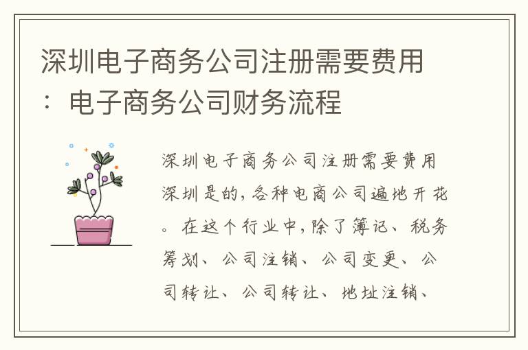 深圳電子商務(wù)公司注冊(cè)需要費(fèi)用：電子商務(wù)公司財(cái)務(wù)流程