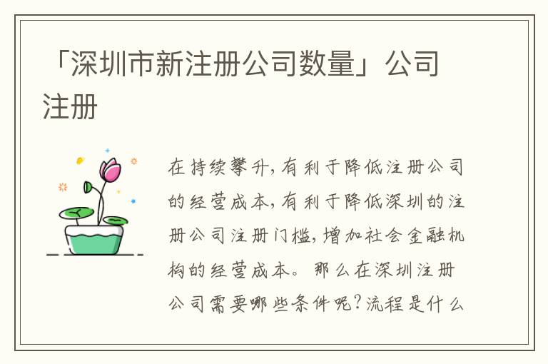 「深圳市新注冊(cè)公司數(shù)量」公司注冊(cè)