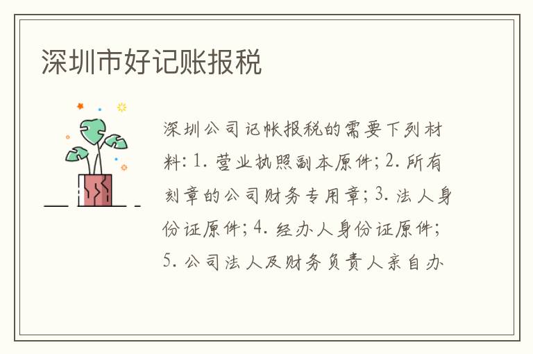 深圳市好記賬報(bào)稅