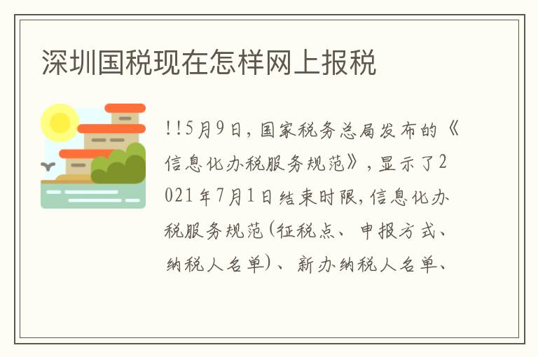 深圳國稅現(xiàn)在怎樣網(wǎng)上報稅