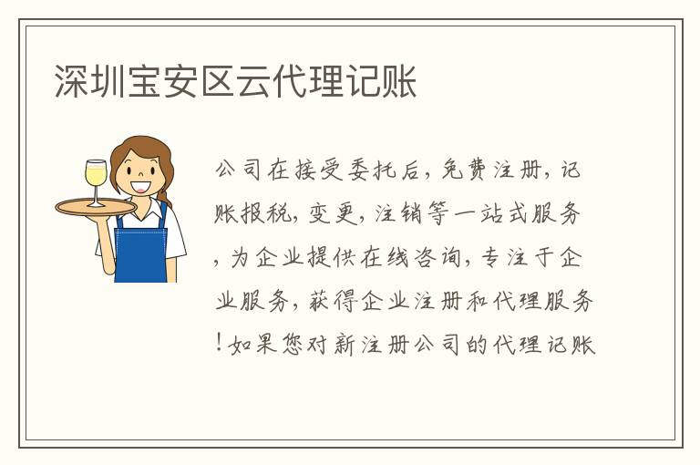深圳寶安區(qū)云代理記賬